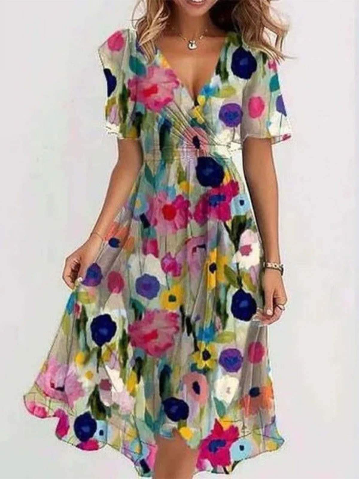 Women's Flattering Summer Dress with Tummy Coverage