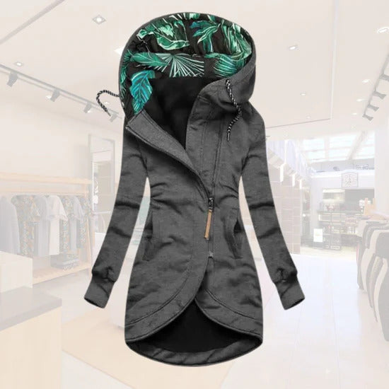 Women's Hooded Asymmetrical Longline Jacket