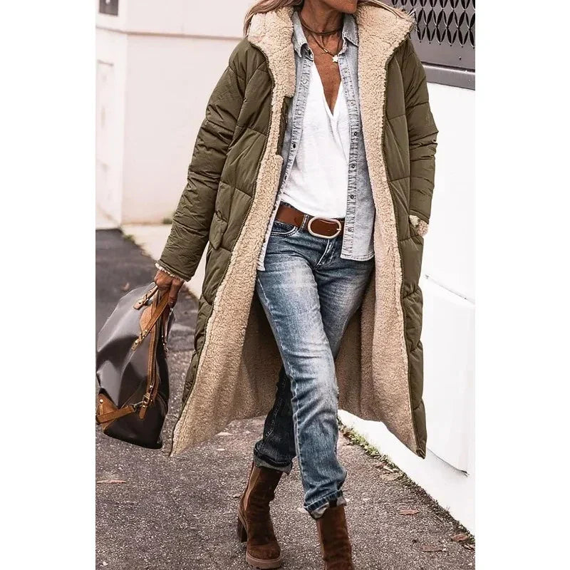 Women's Hooded Longline Puffer Jacket