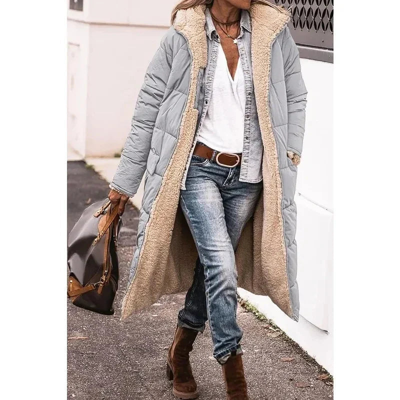 Women's Hooded Longline Puffer Jacket