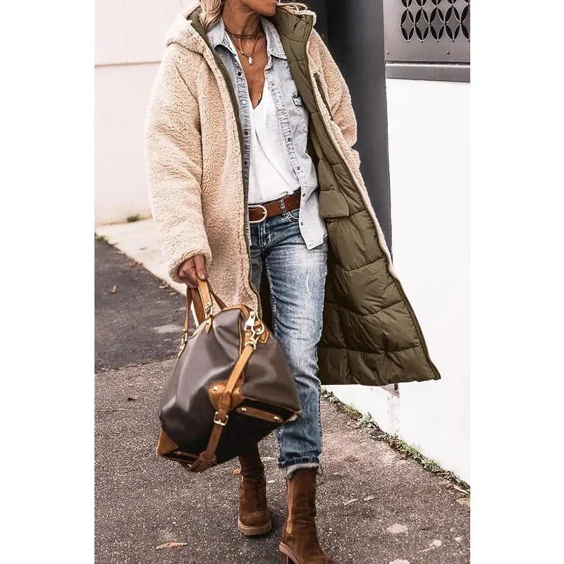 Women's Hooded Longline Puffer Jacket