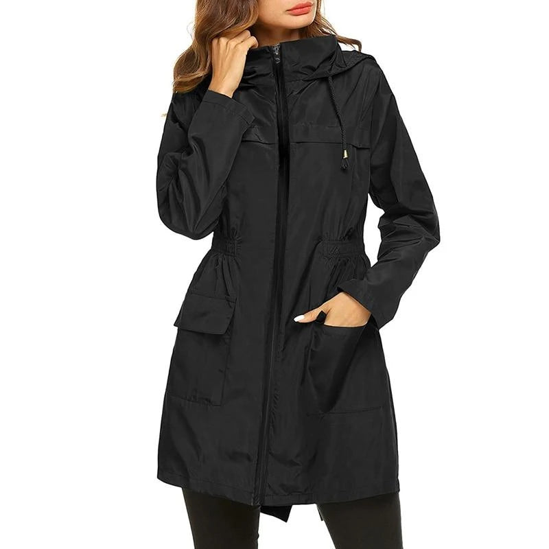 Women's Hooded Mid-Length Anorak Jacket