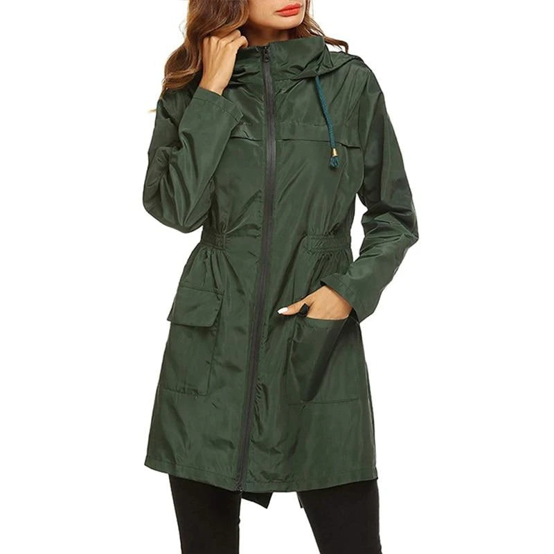 Women's Hooded Mid-Length Anorak Jacket