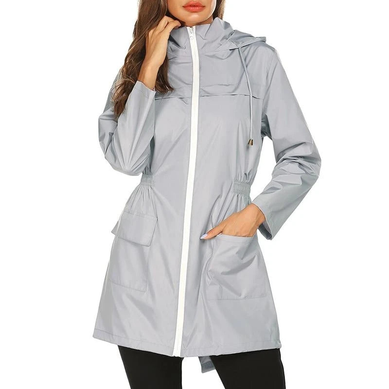 Women's Hooded Mid-Length Anorak Jacket