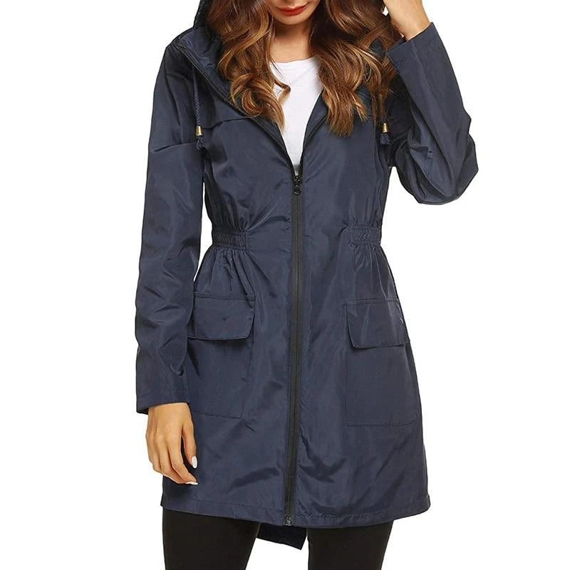 Women's Hooded Mid-Length Anorak Jacket