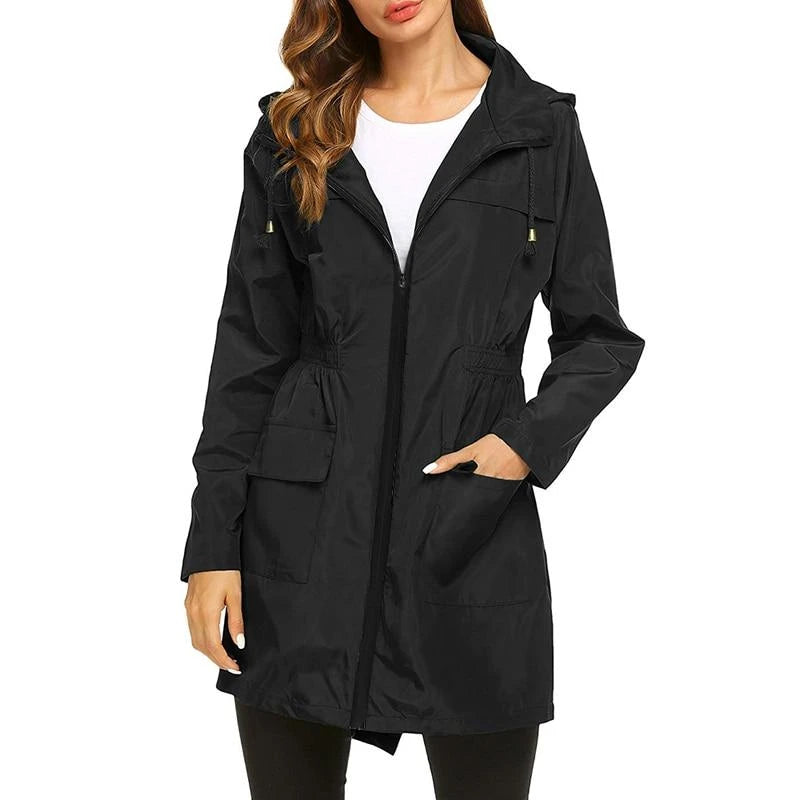 Women's Hooded Mid-Length Anorak Jacket