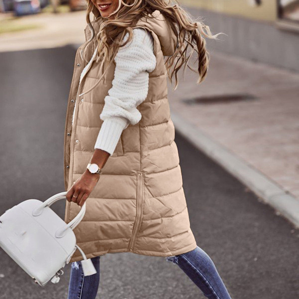 Women's Hooded Padded Vest