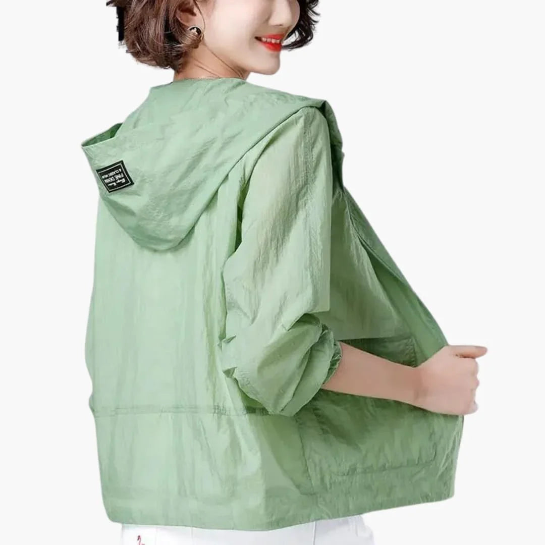 Women's Hooded Rain Jacket for Everyday and Leisure