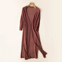 Women's Lightweight Open-Front Long Cardigan
