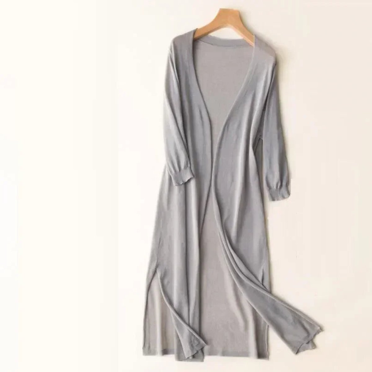 Women's Lightweight Open-Front Long Cardigan