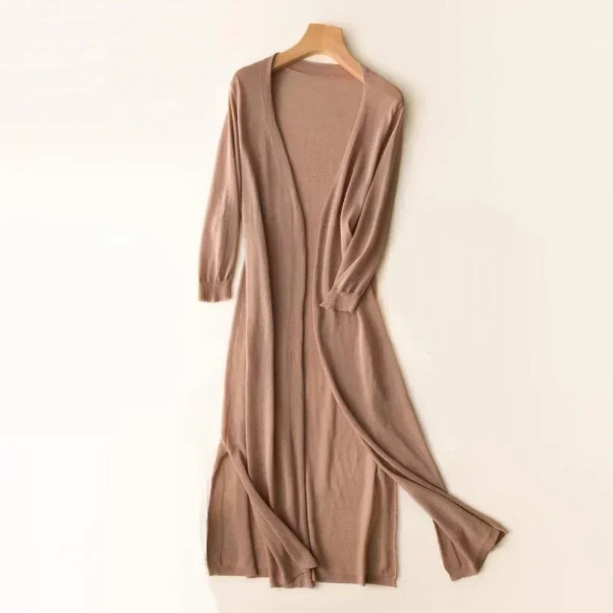 Women's Lightweight Open-Front Long Cardigan
