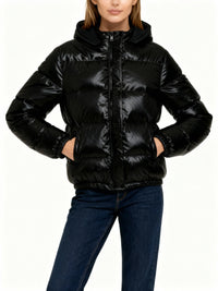 Women's Lightweight Shiny Puffer Jacket