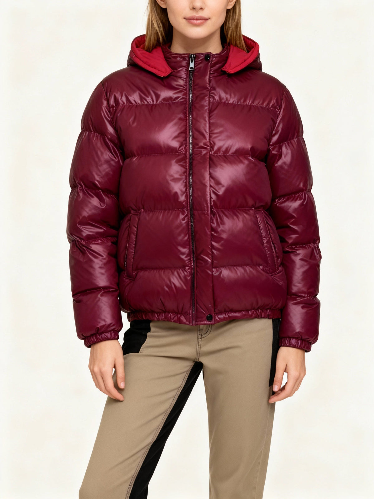 Women's Lightweight Shiny Puffer Jacket