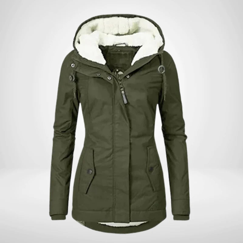 Women's -Lined Long Hooded Coat