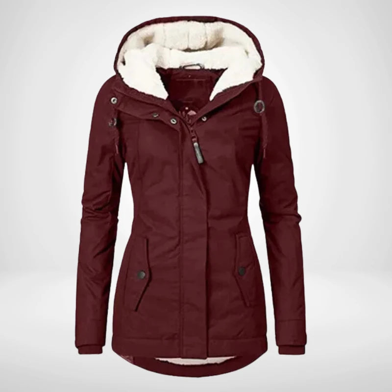 Women's -Lined Long Hooded Coat