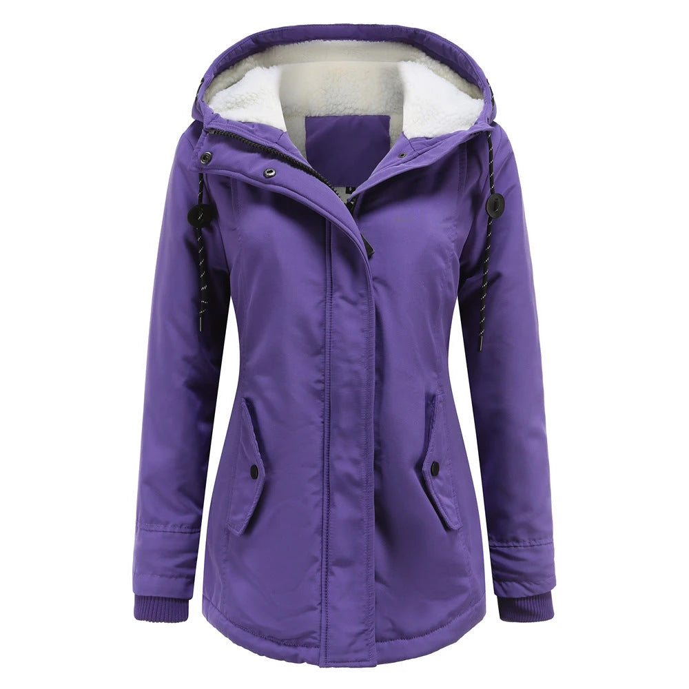 Women's -Lined Long Hooded Coat