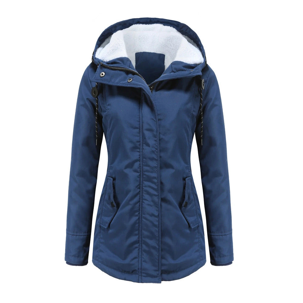 Women's -Lined Long Hooded Coat