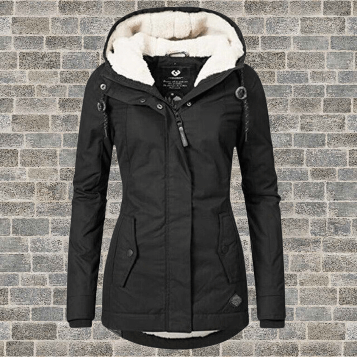 Women's Lined Winter Jacket – Warm with Pleated Details