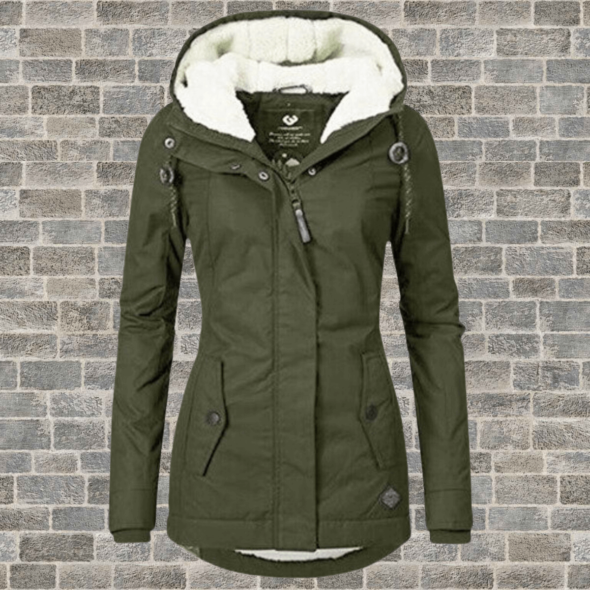 Women's Lined Winter Jacket – Warm with Pleated Details