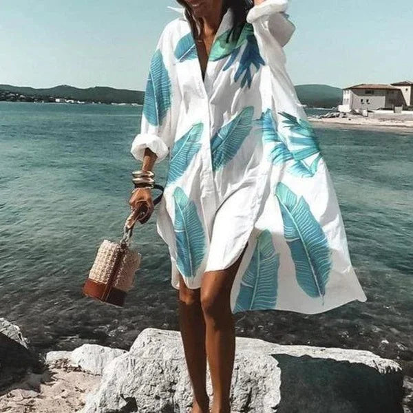 Women's Long-Sleeve Beach Cover-Up Shirt