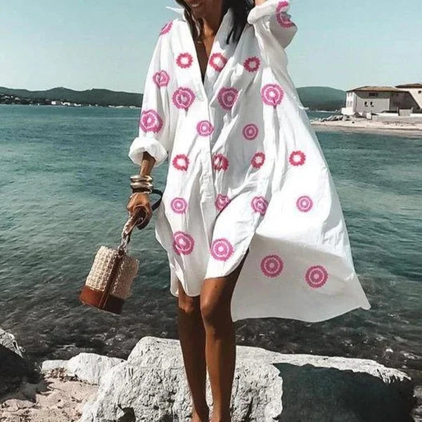 Women's Long-Sleeve Beach Cover-Up Shirt