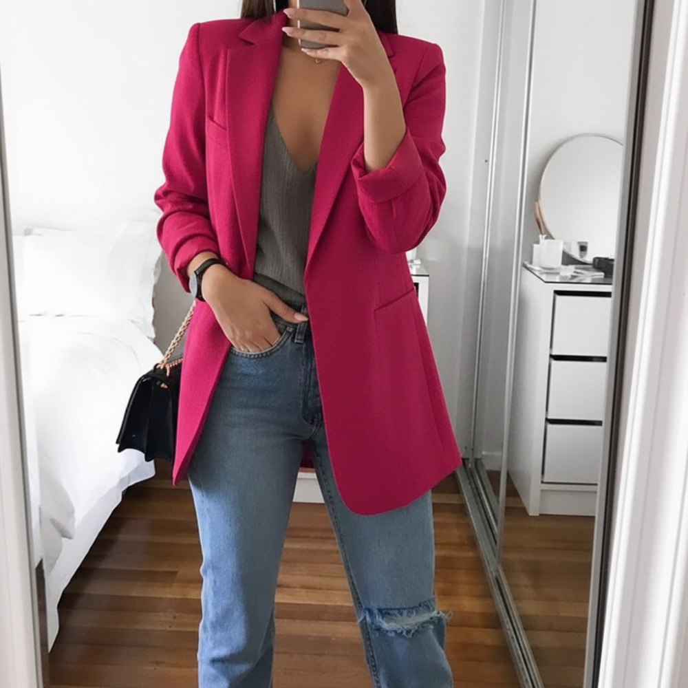 Women's Long-Sleeve Notch Lapel Blazer