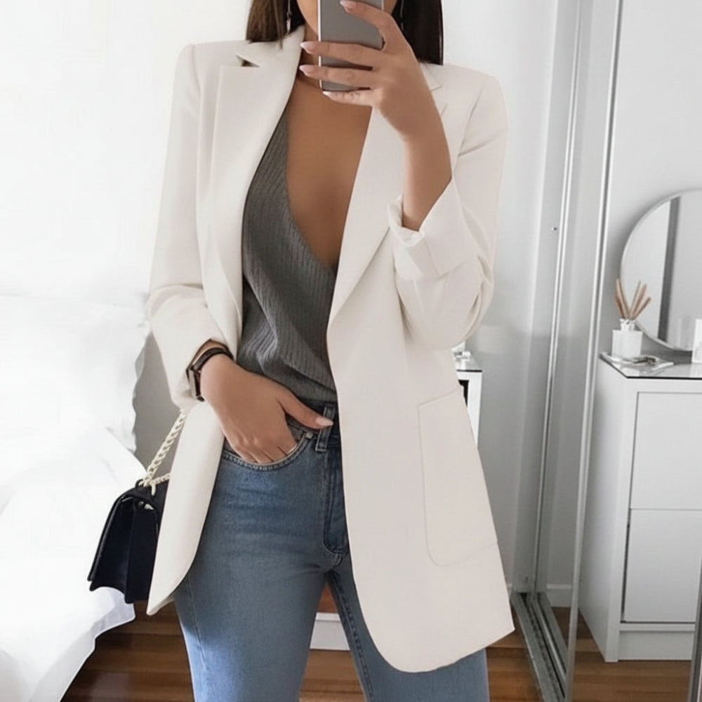 Women's Long-Sleeve Notch Lapel Blazer