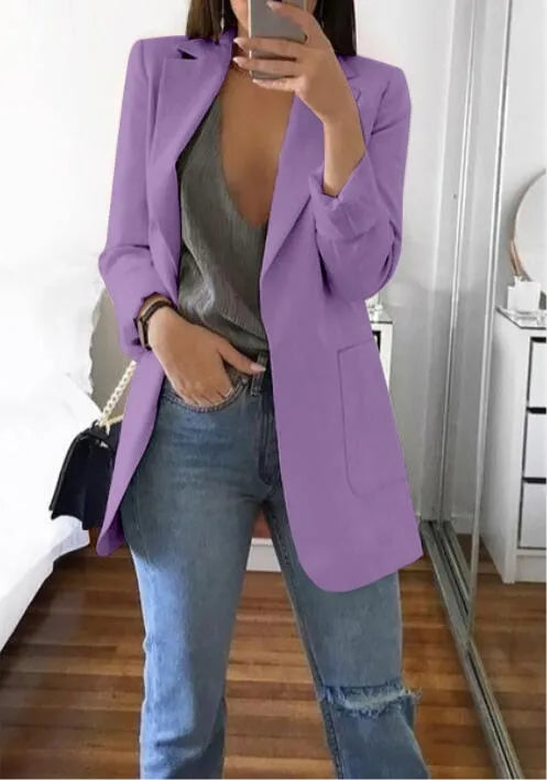 Women's Long-Sleeve Notch Lapel Blazer