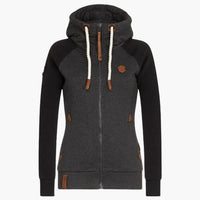 Women's Long-Sleeve Zip-Up Hooded Jacket