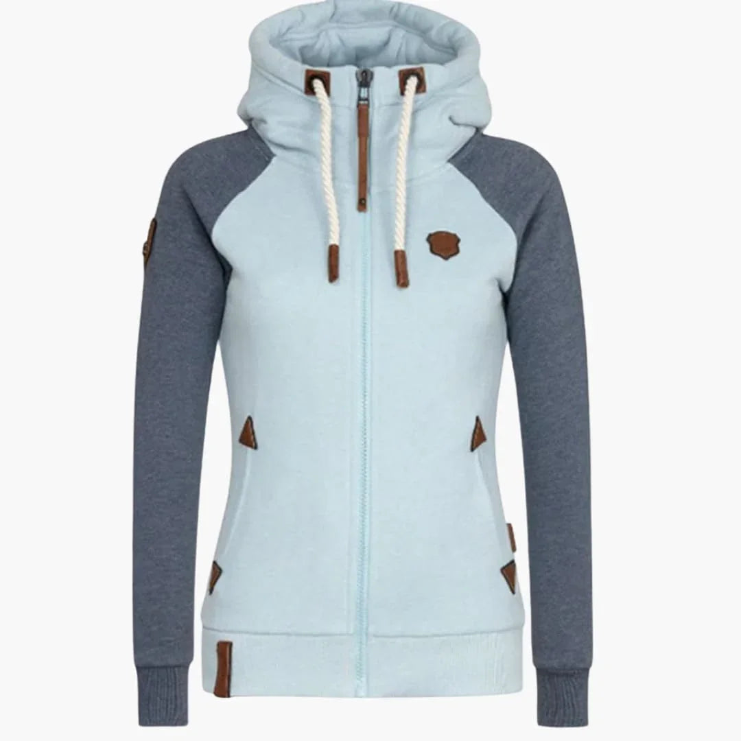 Women's Long-Sleeve Zip-Up Hooded Jacket