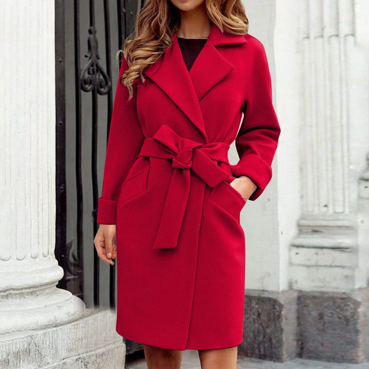 Women's Long Trench Coat Winter Jacket