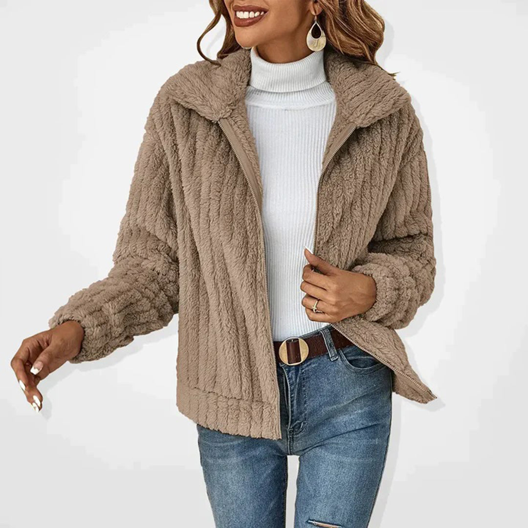 Women's Long Zip-Up Cardigan - Soft and Stylish