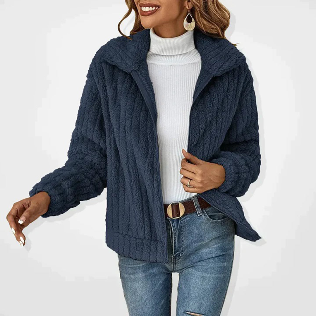 Women's Long Zip-Up Cardigan - Soft and Stylish