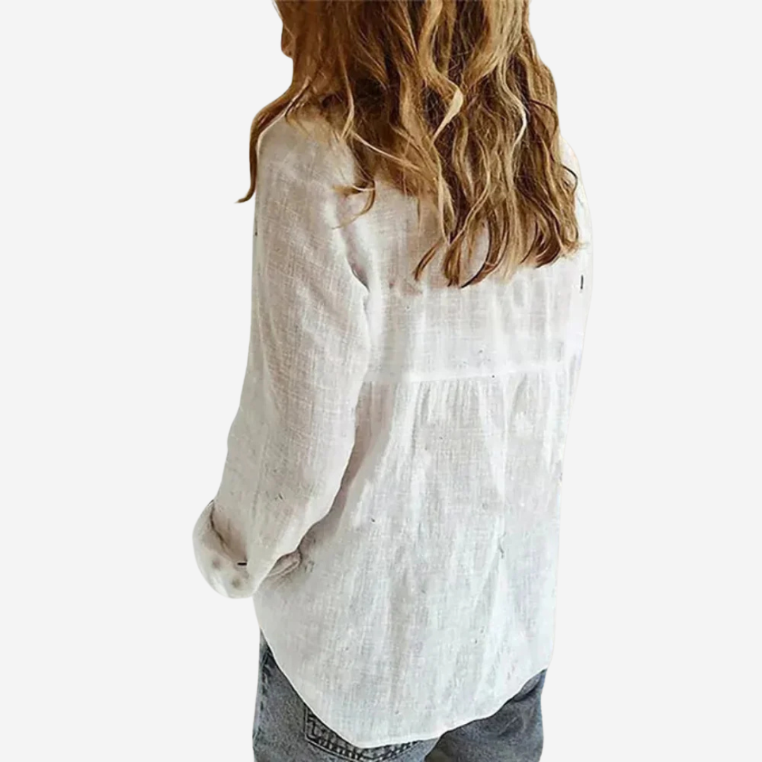 Women's Loose-Fit Button-Down Shirt