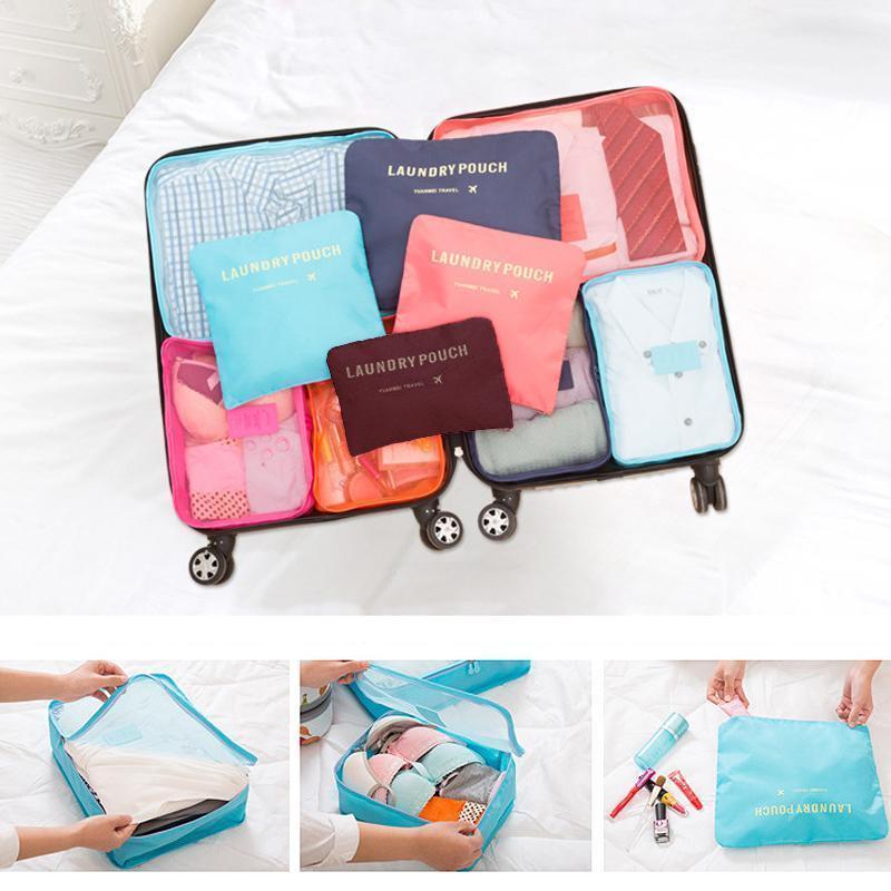 Women's Multifunctional Waterproof Polyester Travel Packing Cube Set