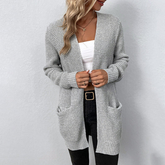 Women's Open Front Long Sleeve Cardigan