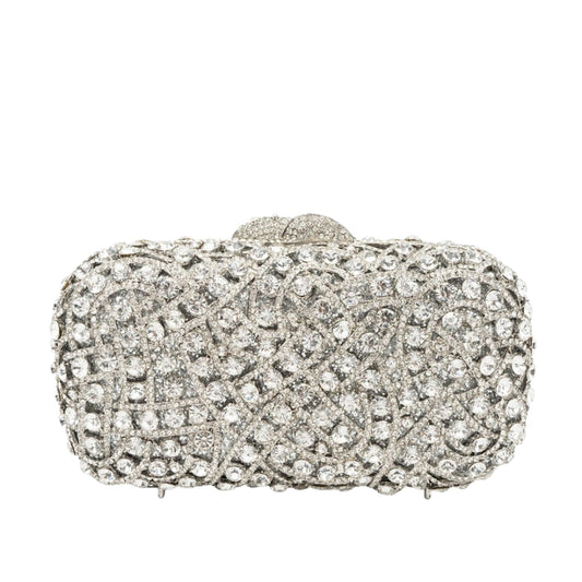 Women's Openwork Diamond Pattern Clutch