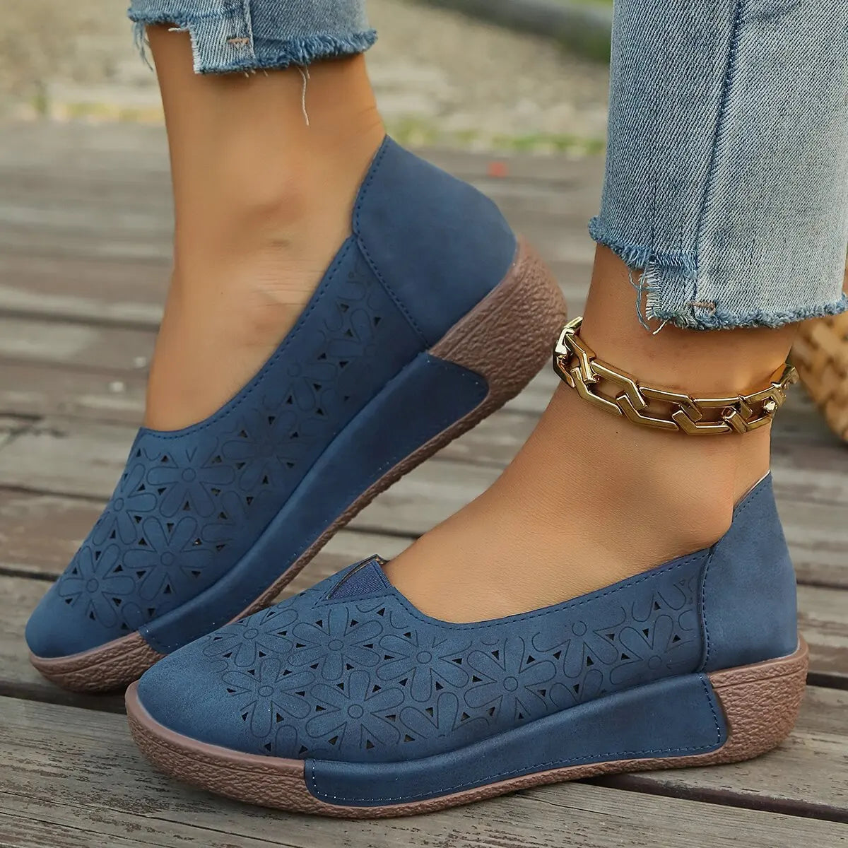 Women's Orthopedic Loafers with Wedge Sole