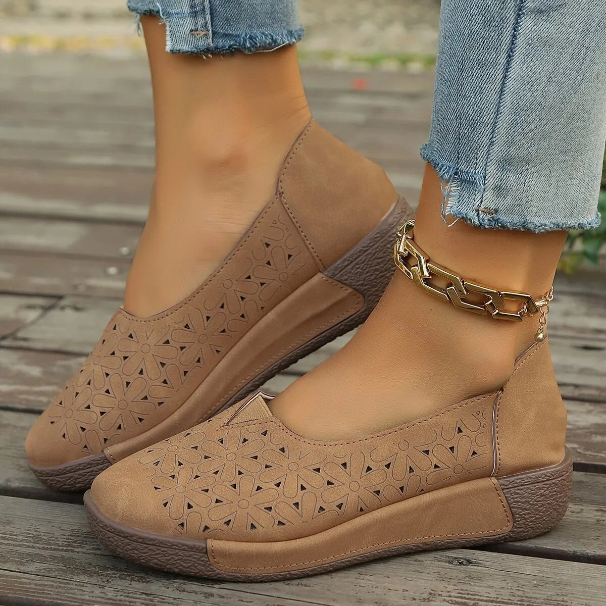 Women's Orthopedic Loafers with Wedge Sole