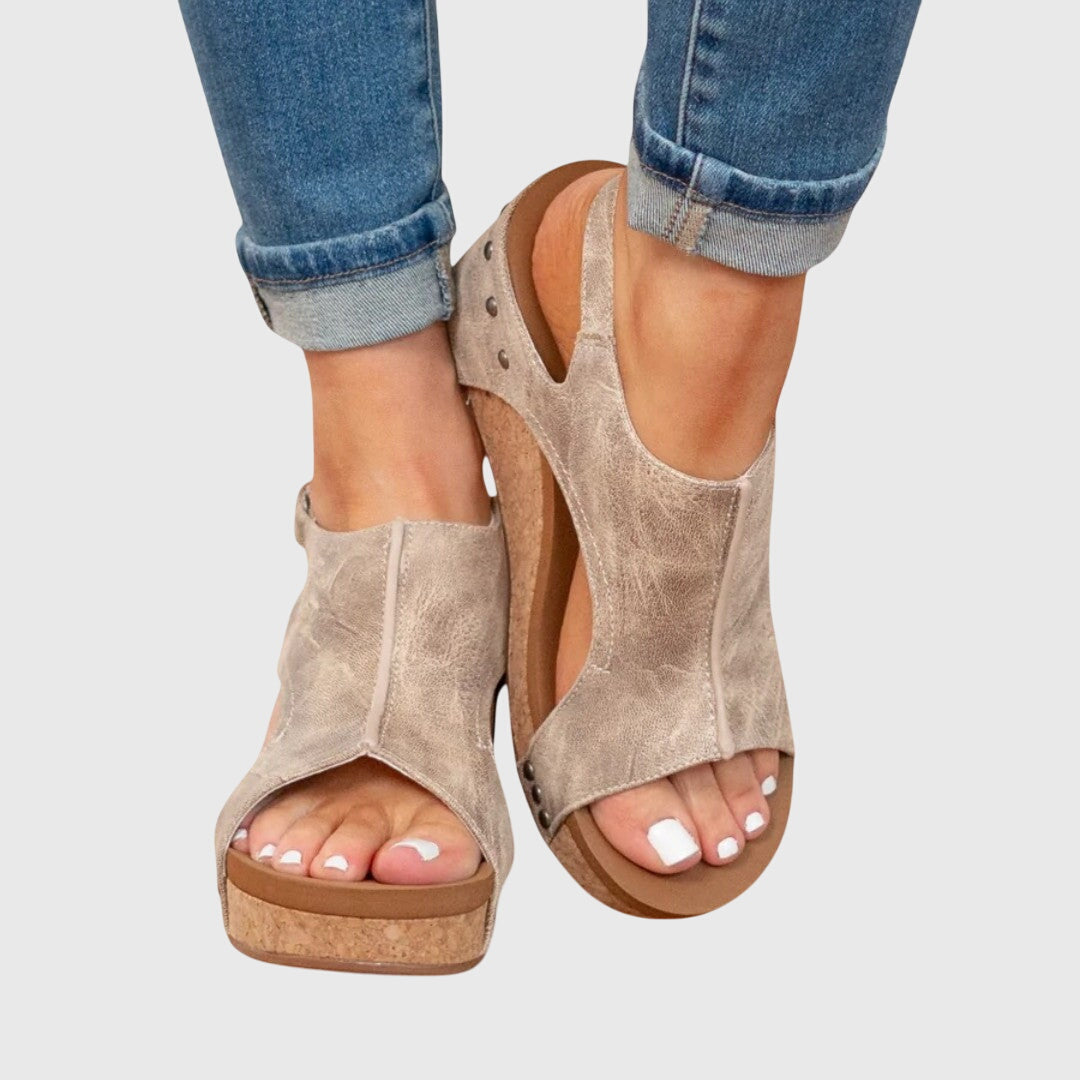 Women's Orthopedic Sandals with Cushioned Insole and Adjustable Buckle