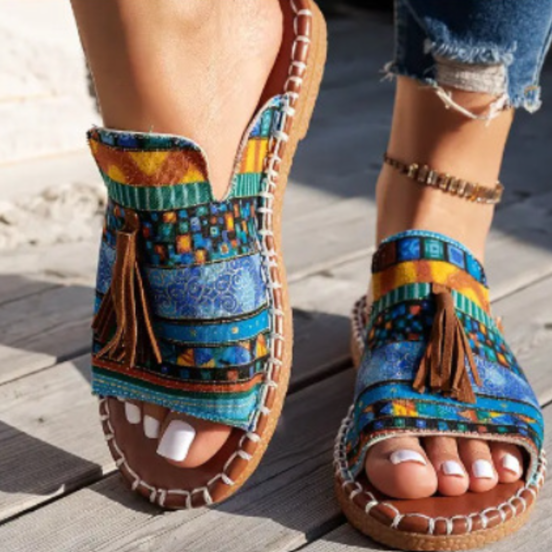 Women's Orthopedic Slip-On Sandals with Cushioned Sole