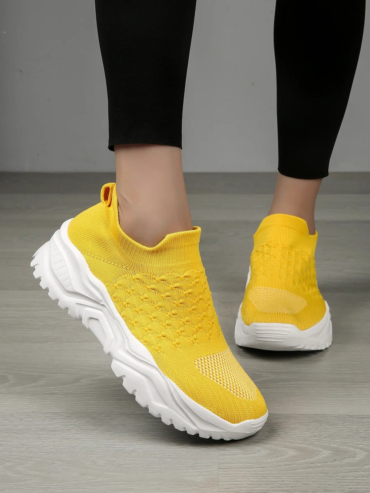 Women's Orthopedic Slip-On Sneakers - Orange White