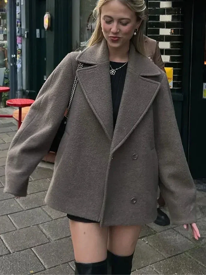 Women's Oversized Double-Breasted Coat