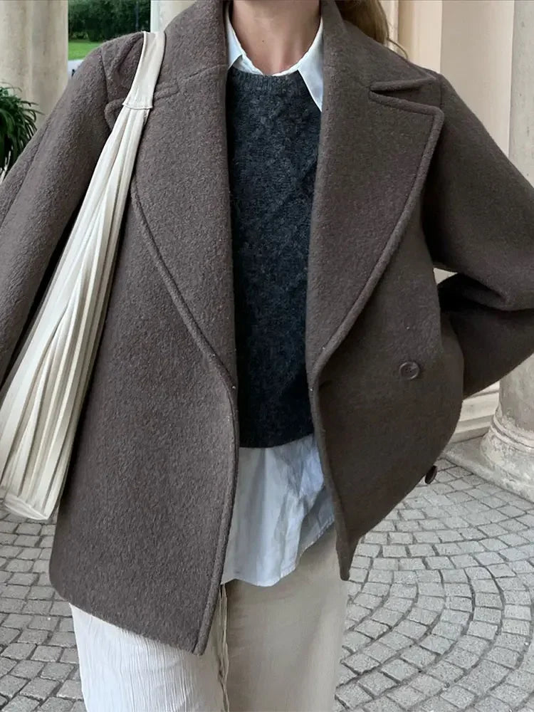 Women's Oversized Double-Breasted Coat