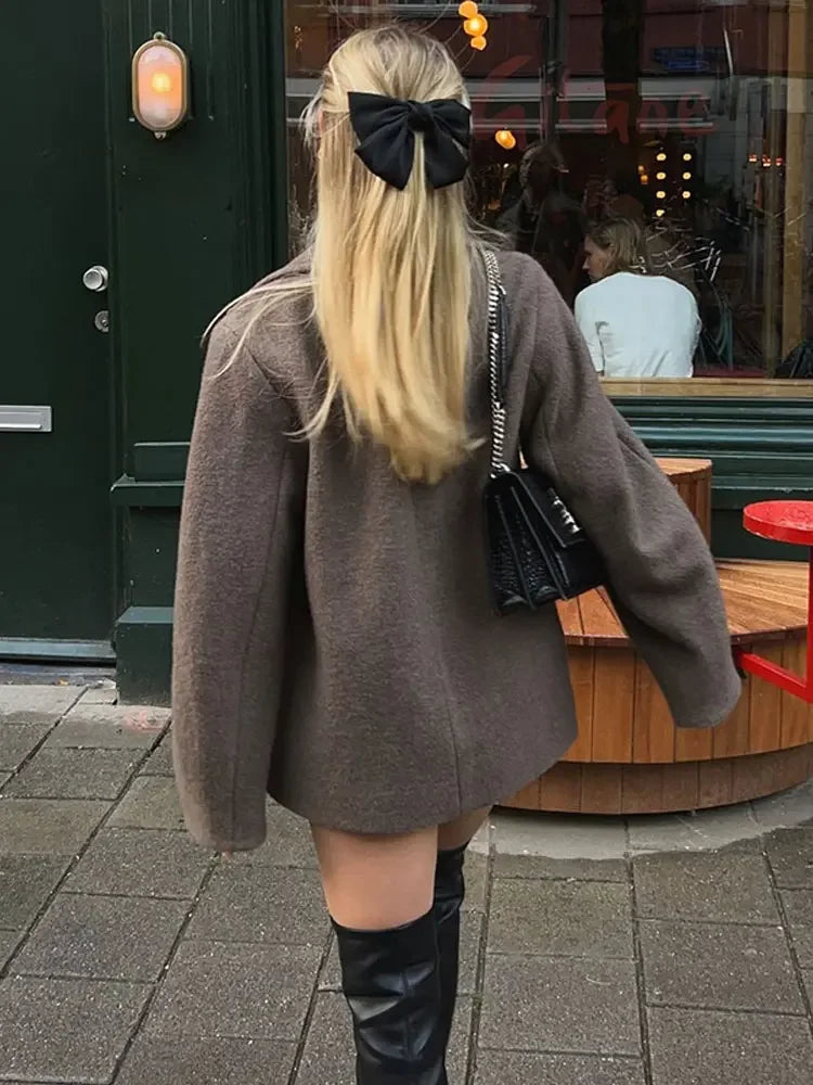 Women's Oversized Double-Breasted Coat