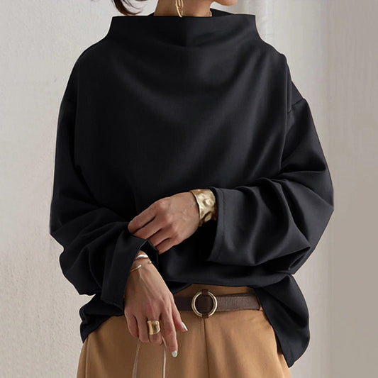Women's Oversized Funnel Neck Top