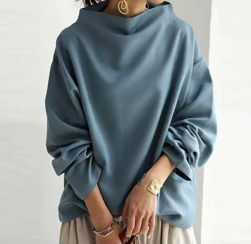 Women's Oversized Funnel Neck Top