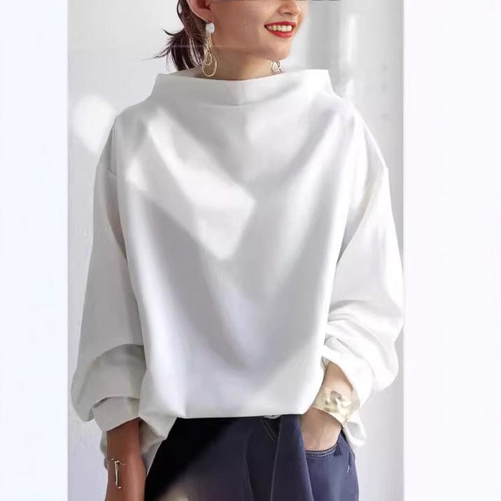 Women's Oversized Funnel Neck Top