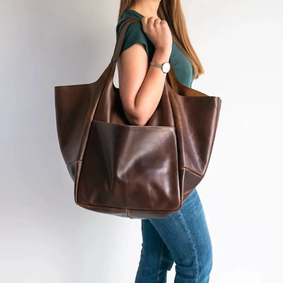 Women's Oversized Magnetic Closure Tote Bag