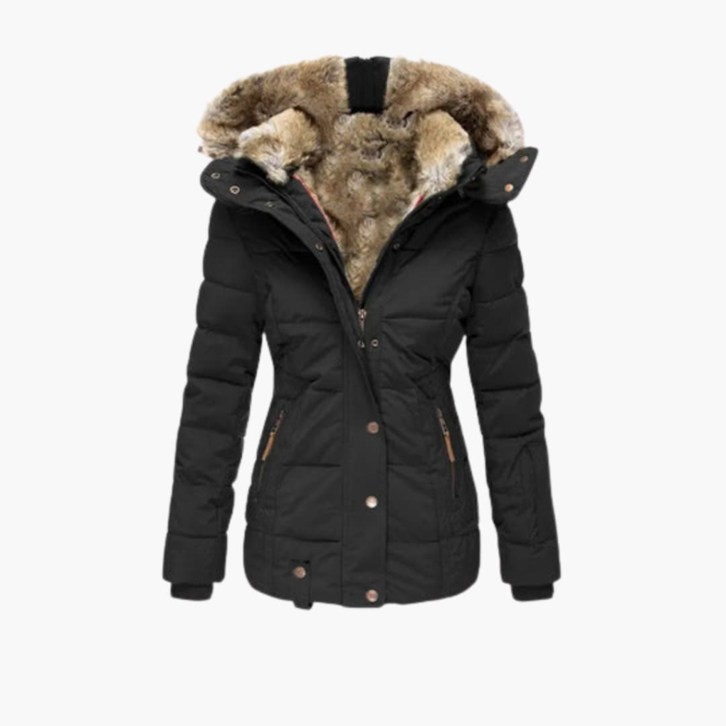 Women's Quilted Coat with Closures